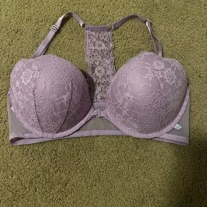 Victoria's Secret Lavender Lace Push-up Racerback Bra